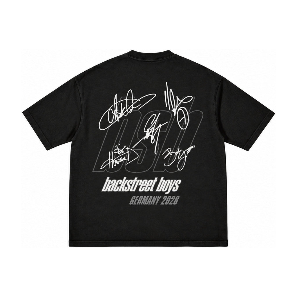 Stacked Photo Tee – Pigment Dyed Black (back)