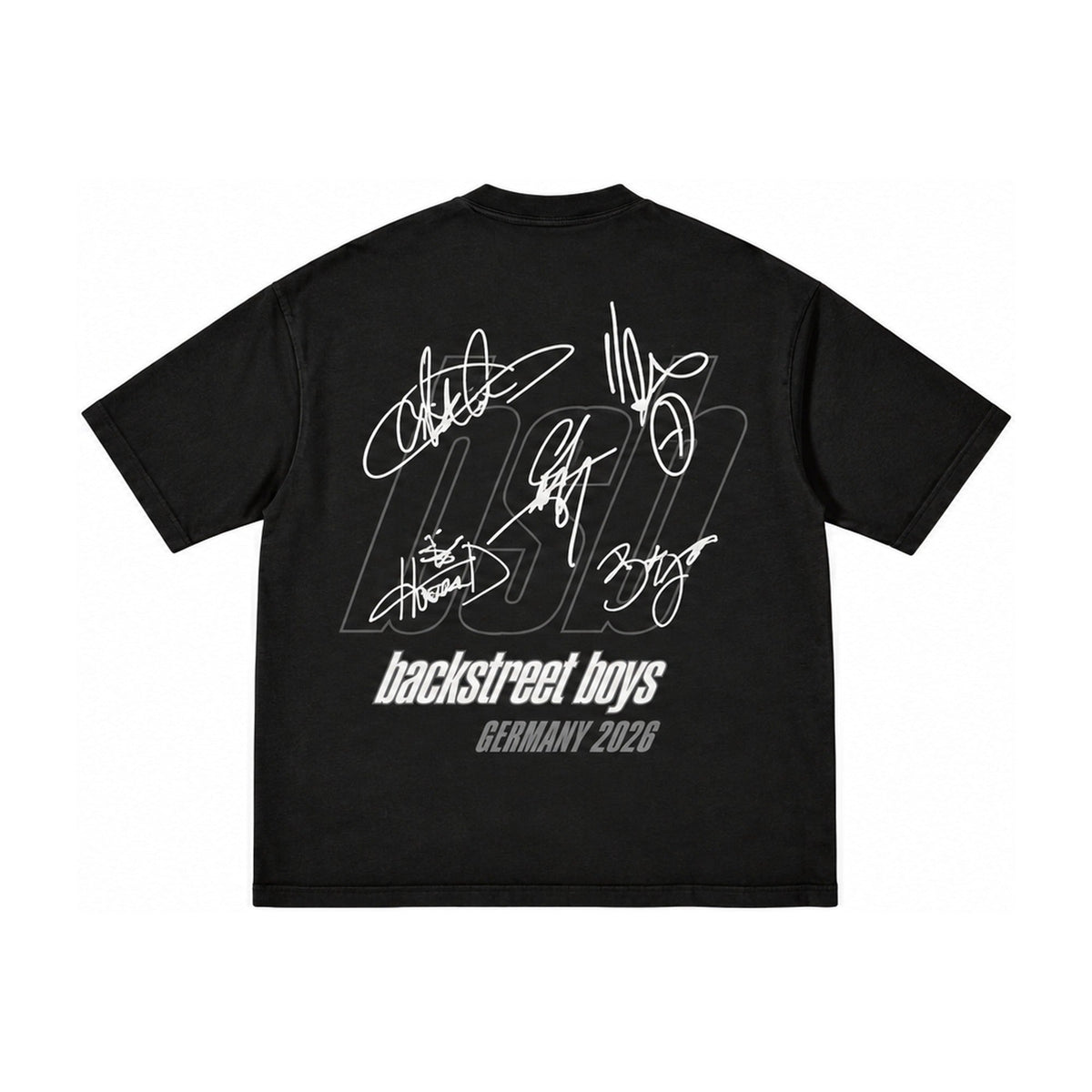 Stacked Photo Tee – Pigment Dyed Black (back)