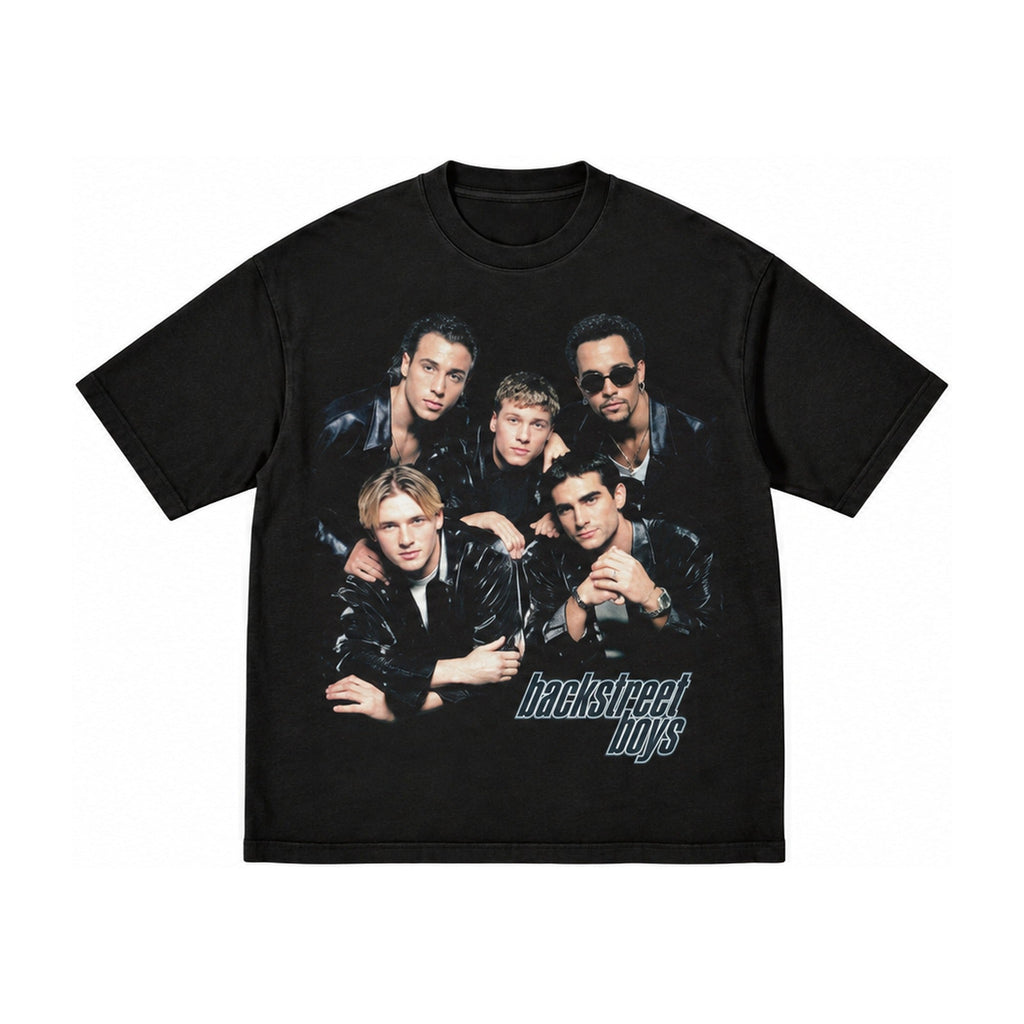 Stacked Photo Tee – Pigment Dyed Black (front)