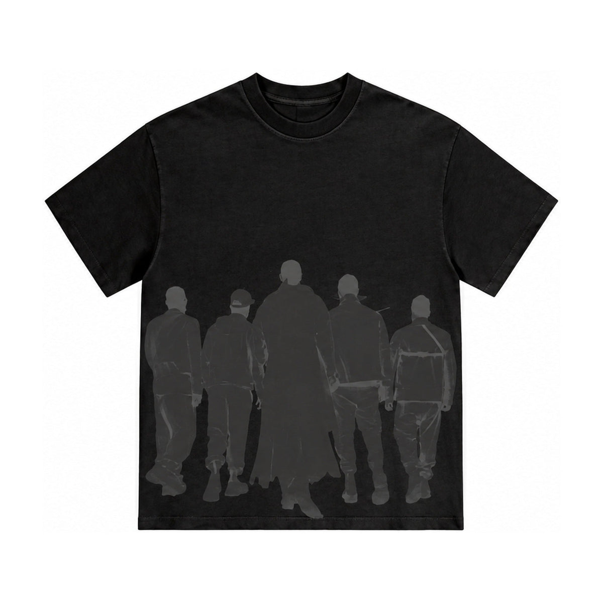 Walk Away Crewneck Tee – Black (front)