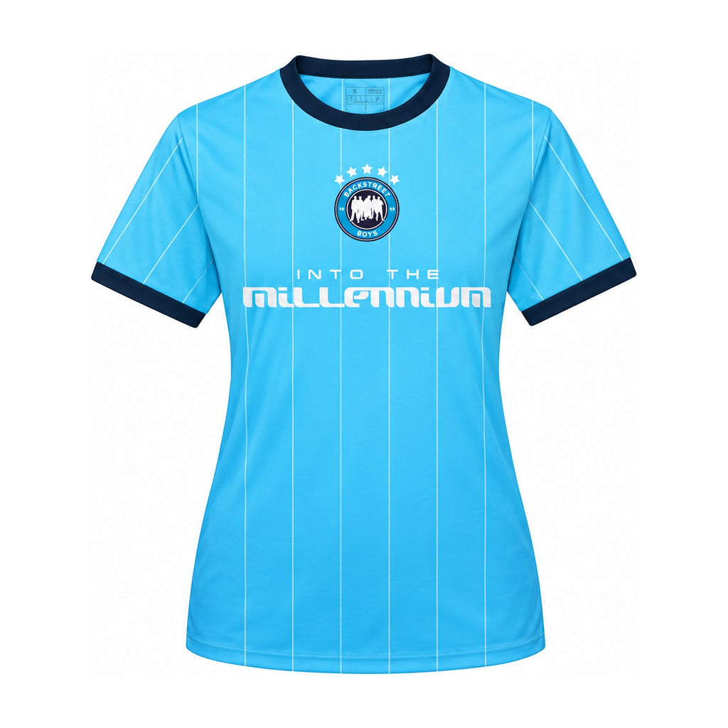 Into The Millennium Football Jersey – Pinstripe Blue (front)