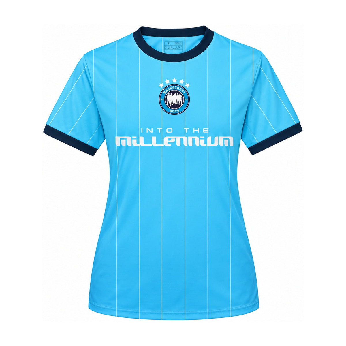Into The Millennium Football Jersey – Pinstripe Blue (front)