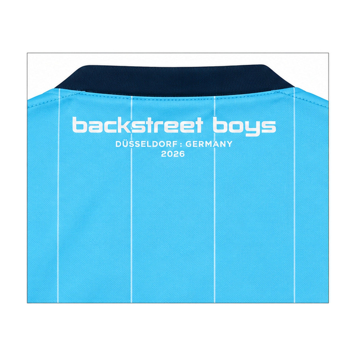 Into The Millennium Football Jersey – Pinstripe Blue (back neck detail)