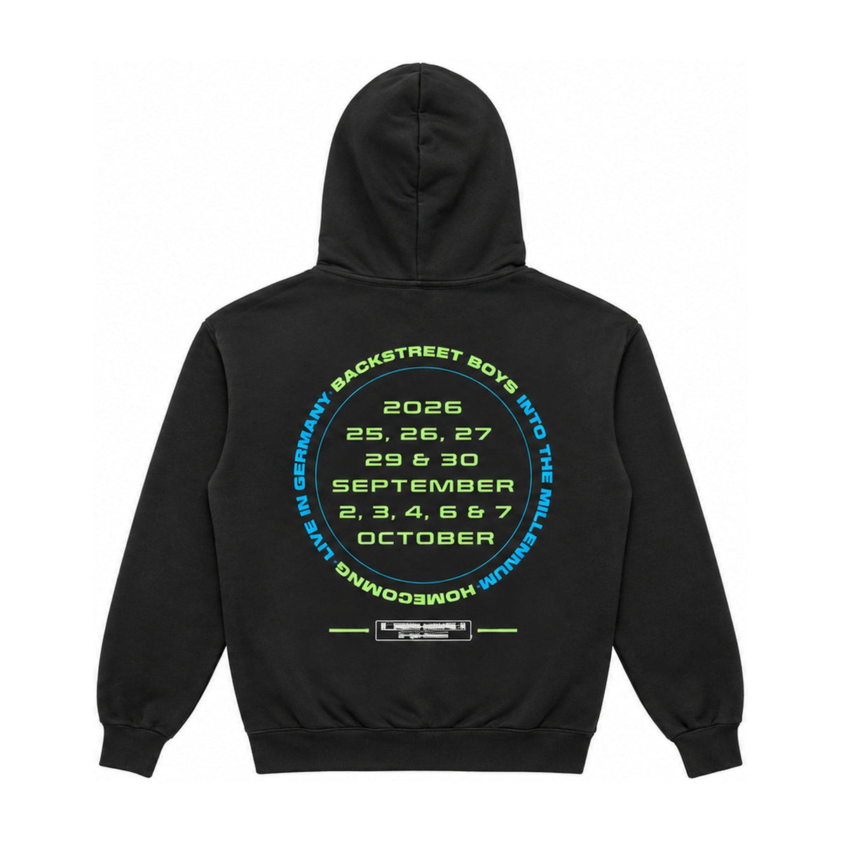Denim Silhouettes Pullover Hoodie – Black (back)
