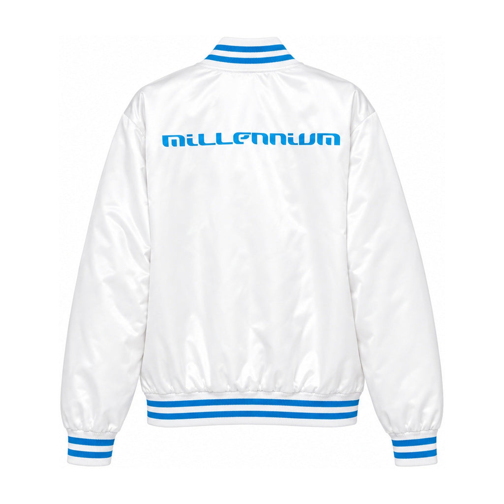 Millennium Satin Jacket – White (back)